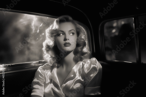 portrait of a woman in a car