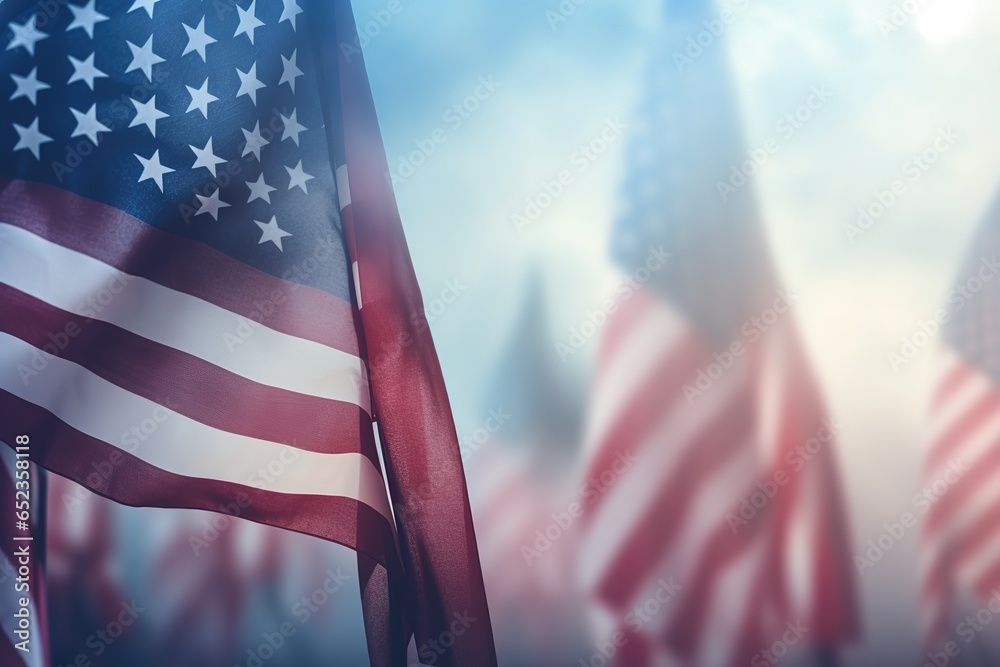 American flag for Memorial Day - obrazy, fototapety, plakaty 