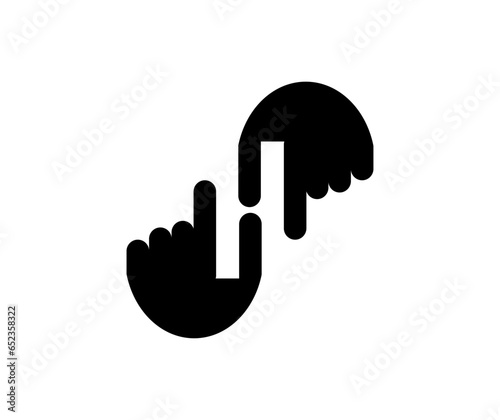 silhouette of a hand with a microphone