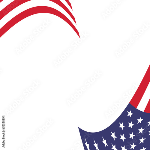 Photocall template for Happy usa independence day celebration