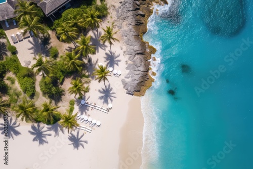 Aerial beach view