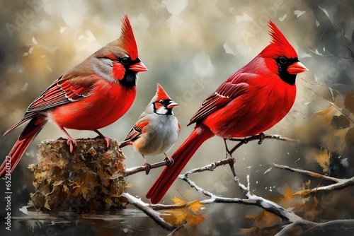 red cardinal on a branch © Ahmad