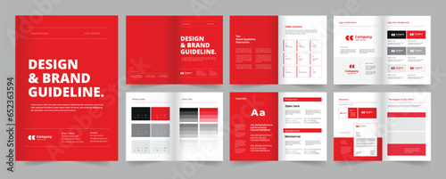 Brand Guideline Template or Brand Guideline Layout or Brand identity Template.