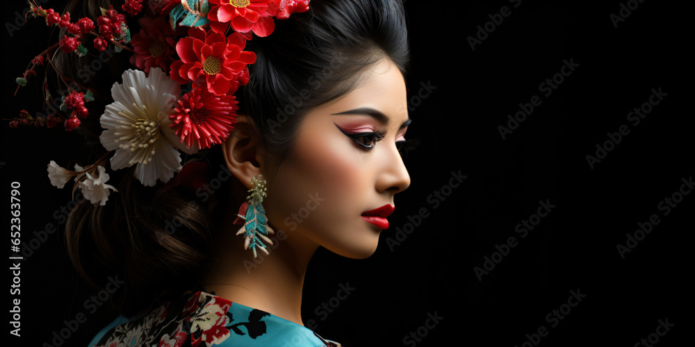 Fototapeta premium portrait of a japanese woman