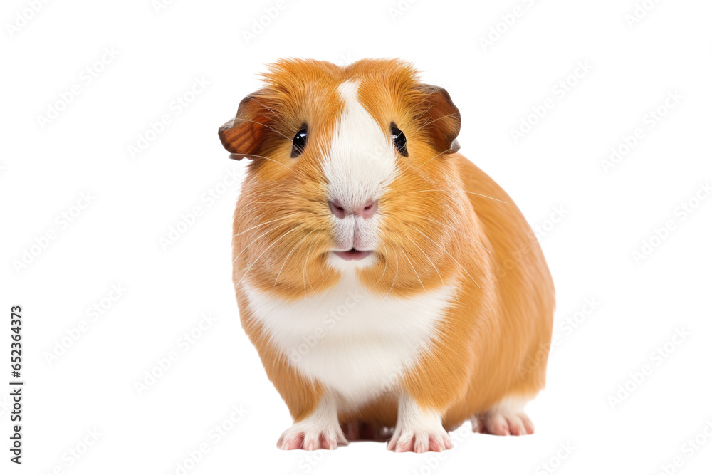a beautiful Guinea pig on a white background studio shot a beautiful Guinea pig on a white background studio shot