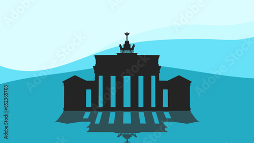 Brandenburg Gate flat illustration