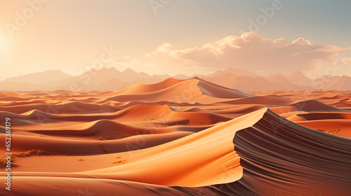 beautiful dune in golden light