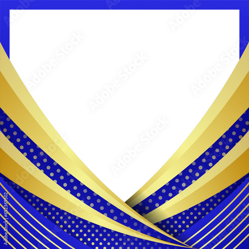 blue border luxury transparent background awards design template