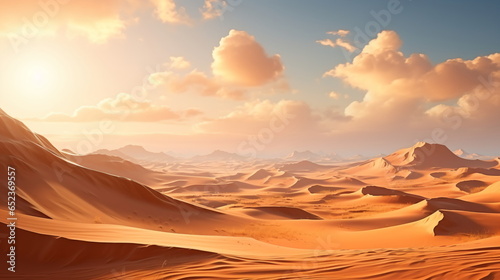 beautiful dune in golden light