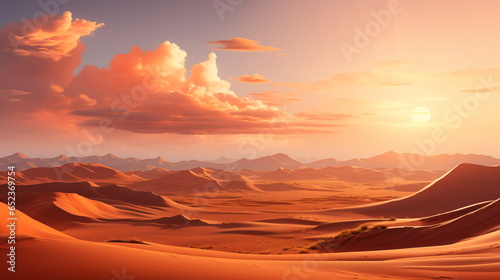 beautiful dune in golden light