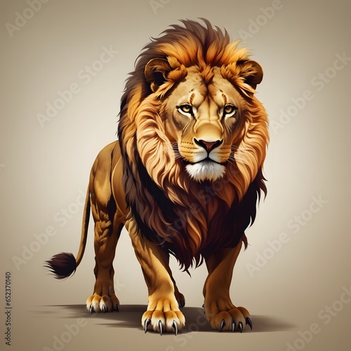 Lion illustration AI Generative