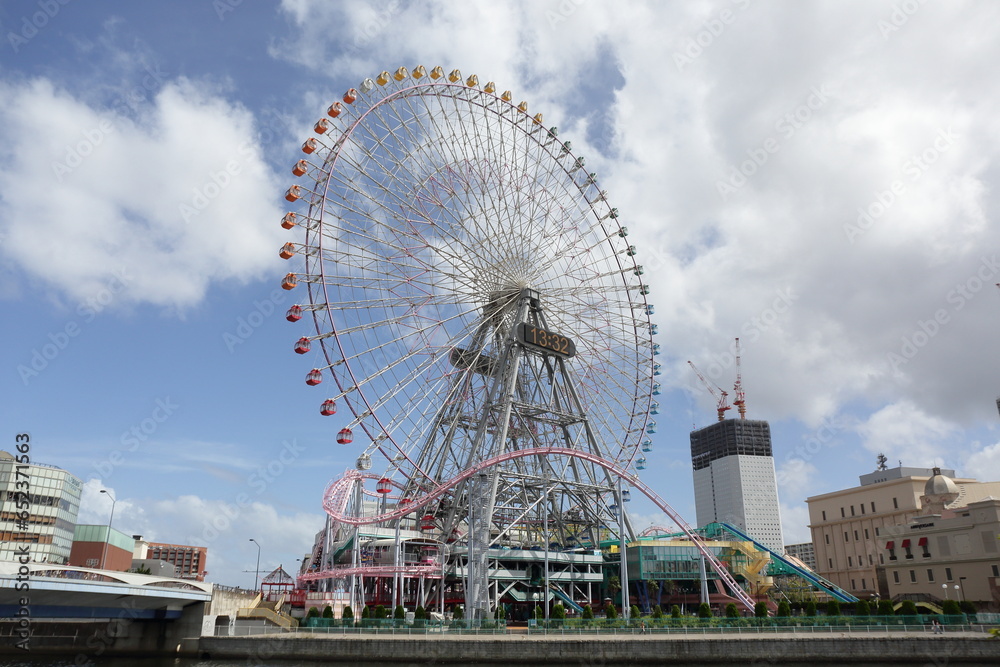 the cityscape of Minato Mirai 21 in Yokohama City, JAPAN