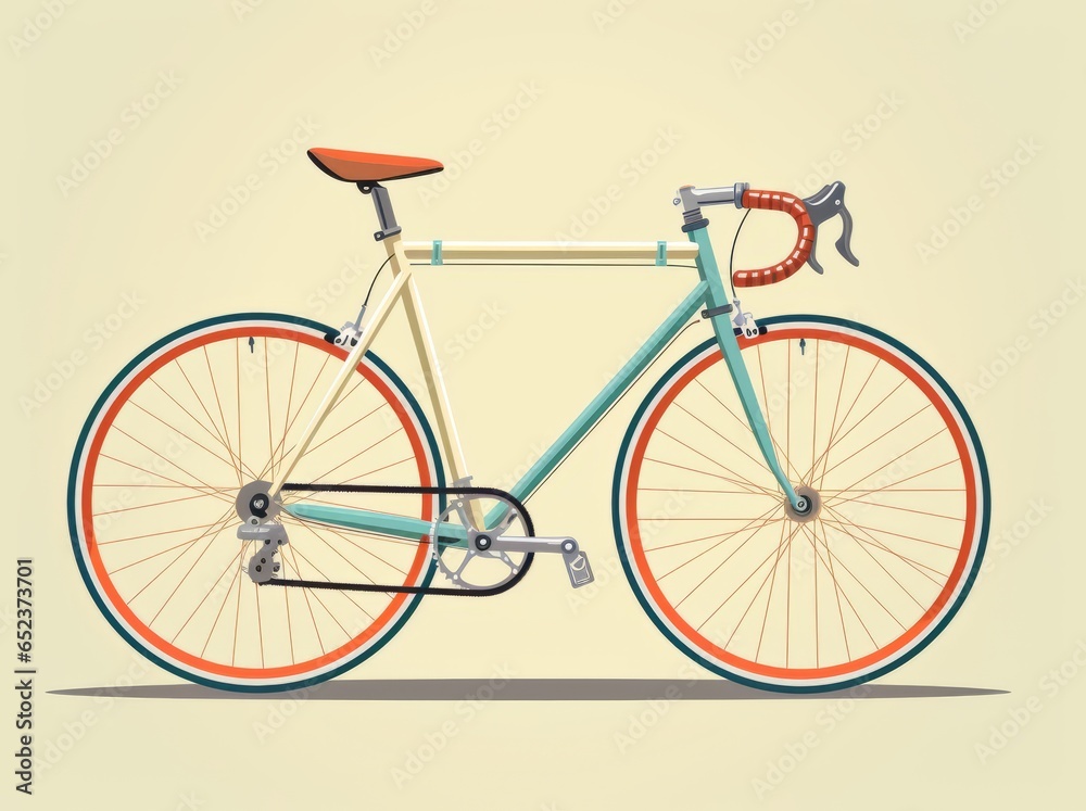 illustration of a retro road bicycle 