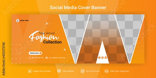 New Arrival Fashion Collection Social Media Facebook Cover Banner Template
