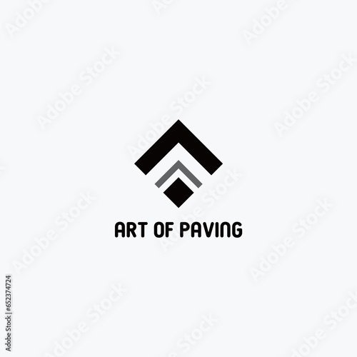Art of paving logo.Vector logo on which an abstract image.
