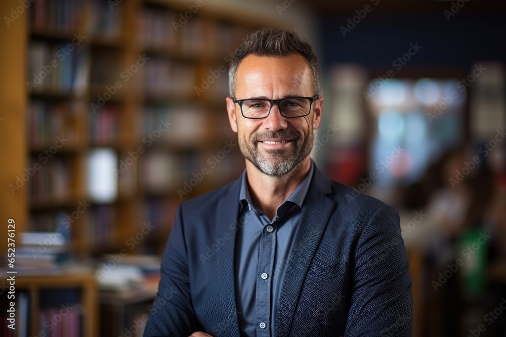 © Michael - male professor teacher at school on the background of the classroom © Michael - male professor teacher at school on the background of the classroom