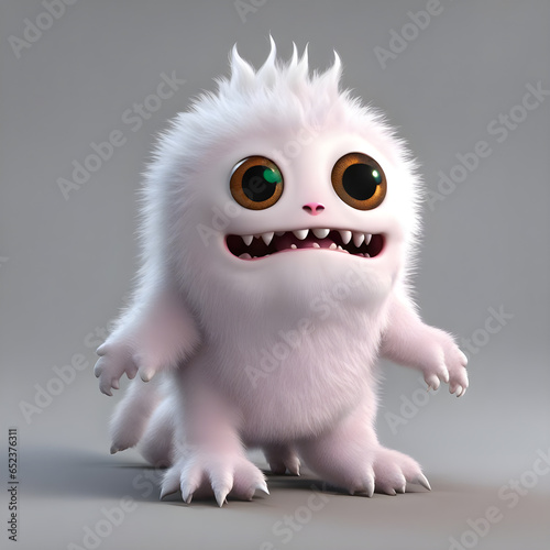 cute little monster smooth skin soft fur bright eyes