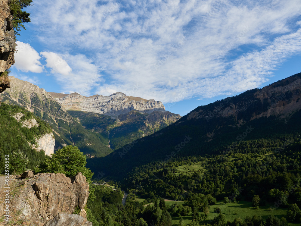 Ordesa y Monte Perdido National Park peaks and Bujaruelo Valley in Pyrenees Ordesa y Monte Perdido National Park peaks and Bujaruelo Valley in Pyrenees