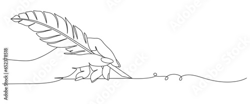 line art hand writing continuous line art drawing hand with pen line art illustration