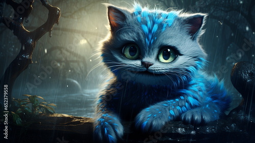 Image of a smurf cat with big eyes
