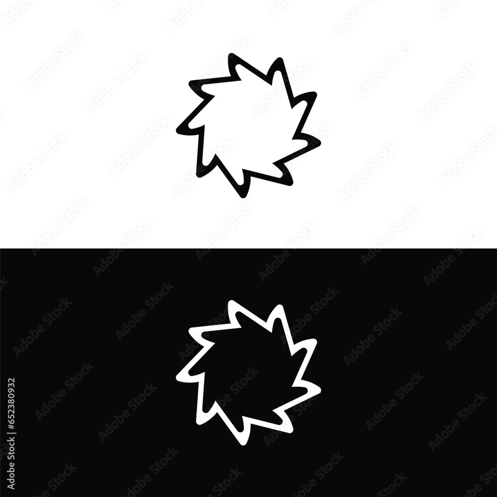 Black and white circle vector logo template design Black and white circle vector logo template design