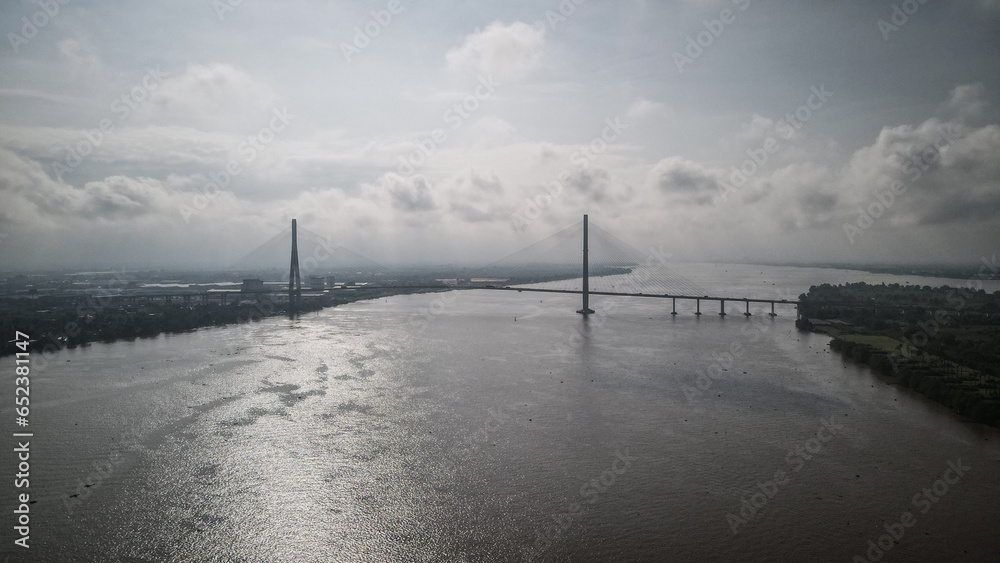 The aerial view of the Mekong Delta in Southern Vietnam