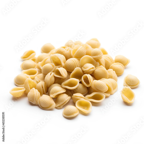 Orecchiette pasta isolated on white background as package design element. photo