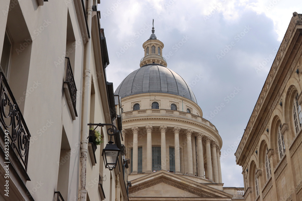 The dome of the Pantheon in Paris, Catholic church dedicated to Sainte-Geneviève. Paris, France