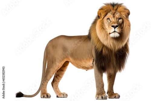 a beautiful lion on a white background studio shot isolated PNG