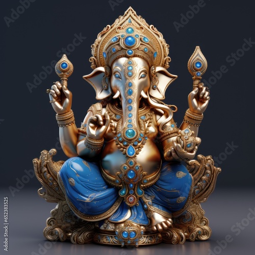Happy Ganesha Chaturthi day, cute 3D Ganesha figurine © Gizmo