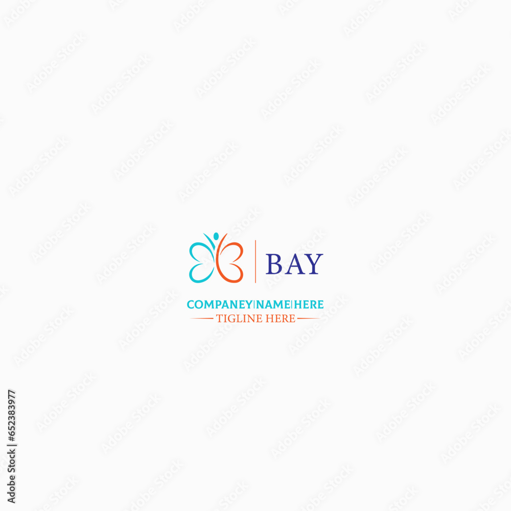 BAY letter logo design in six style. BAY polygon, circle, triangle, hexagon, flat and simple style with black and white color variation letter logo set in one artboard. BAY