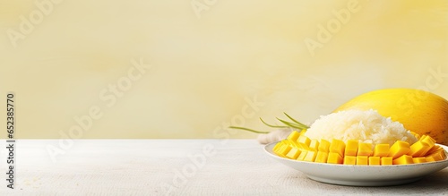 Yellow Mango with sticky ri...