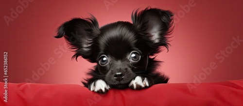 Black longhaired Chihuahua ...