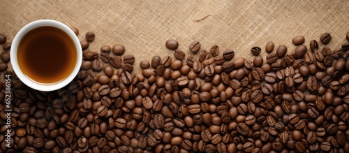Coffee grounds in a mug iso...