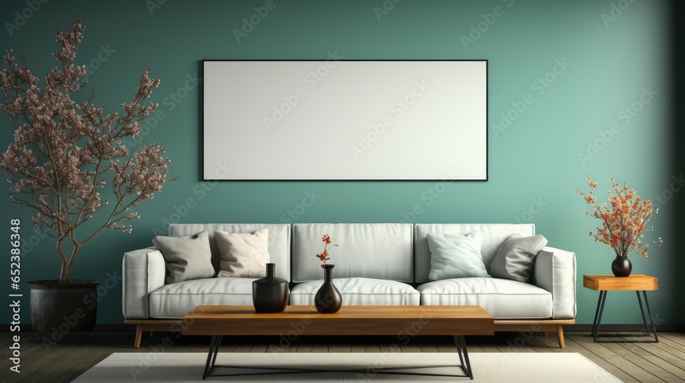 Frame mock up inLiving RoomTraditional Style in Cool , Mockups Design 3D, HD Frame mock up inLiving RoomTraditional Style in Cool , Mockups Design 3D, HD
