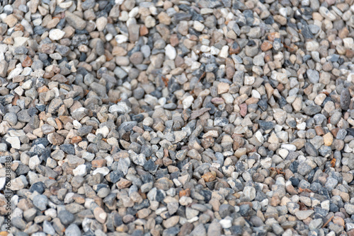 Natural background of small pebbles. Stone texture.