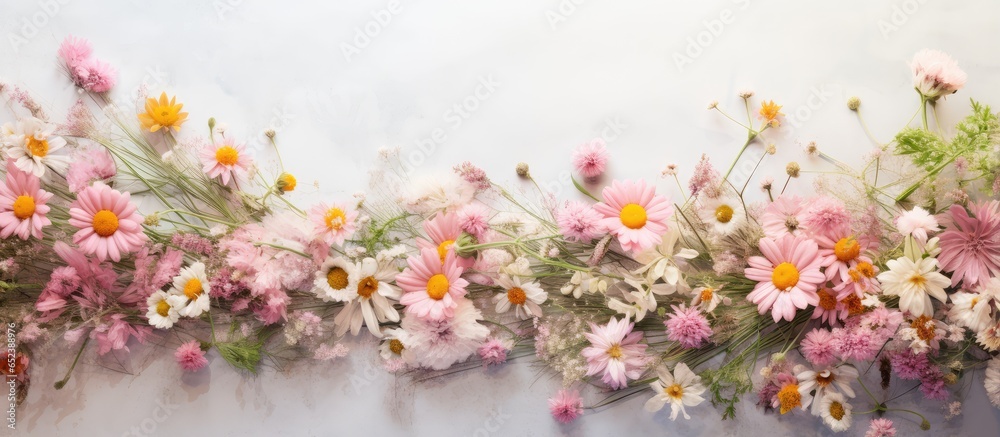 elements in a garden isolated pastel background Copy space elements in a garden isolated pastel background Copy space