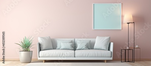 3D rendering of sofa lamp a...