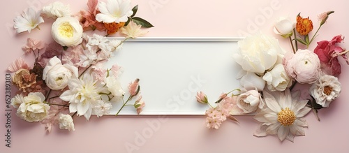 Copy space with a floral frame