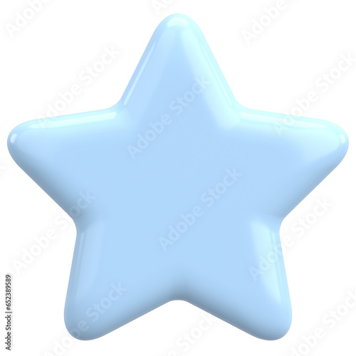 3D Star. Star Shape. 3D illustration.