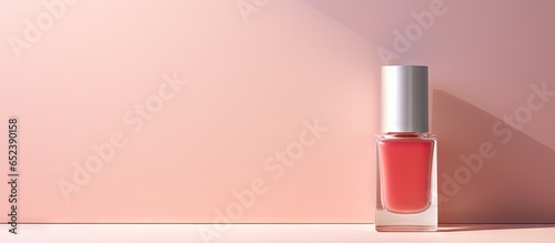 Nail polish bottle against ...