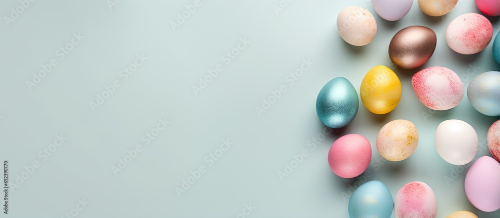 Copy space of painted Easter eggs isolated amazing colored egg Copy space of painted Easter eggs isolated amazing colored egg