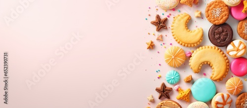 Cookies on a isolated paste...
