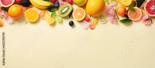What is the fruit that represents the alphabet isolated pastel background Copy space