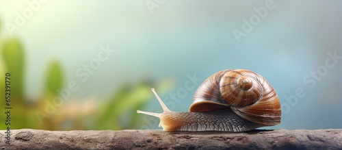 Helix aspersa snail positio...
