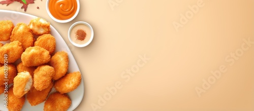 Fried chicken nuggets isola...