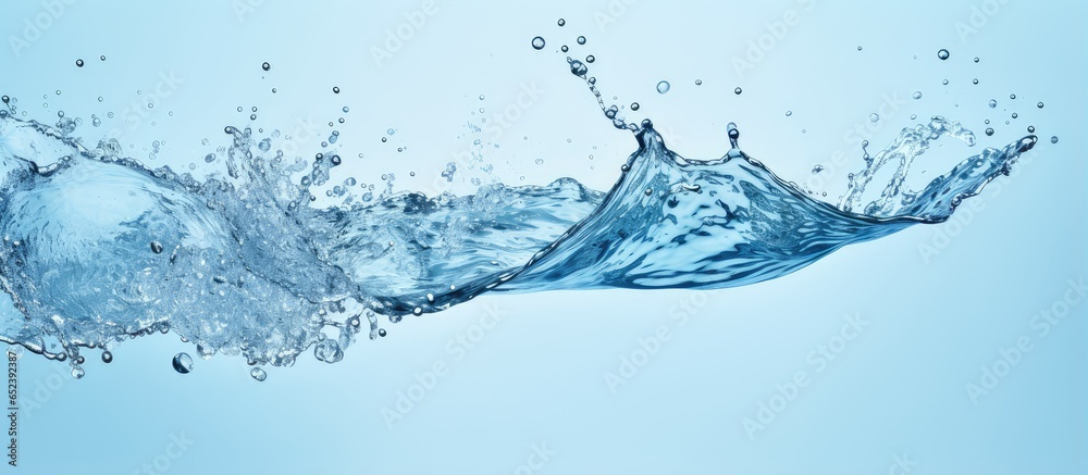 Copy space with a solitary splash of blue water Copy space with a solitary splash of blue water