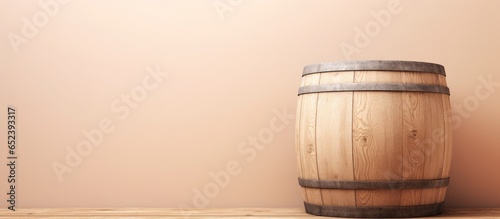 Barrel made of wood against...
