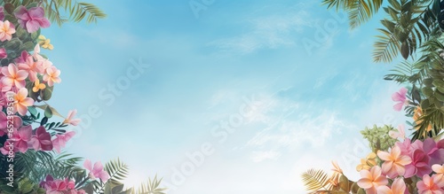 Gorgeous summer scenery isolated pastel background Copy space