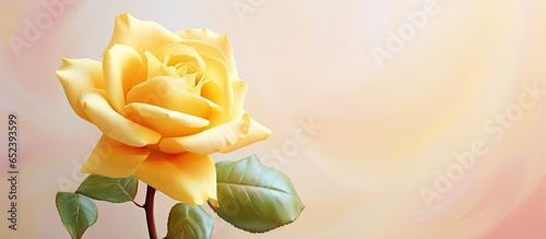 Gorgeous yellow tea rose in...